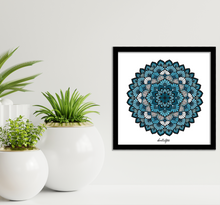 Load image into Gallery viewer, Shades of Blue Mandala - Wall Art