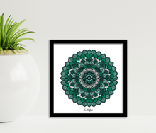 Load image into Gallery viewer, Shades of Green Mandala - Wall Art